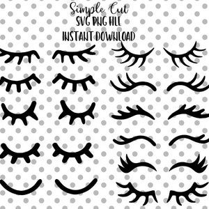 Wimper svg, Wimpern Bundle svg zum schneiden, Wimper png, Einhorn Wimper svg, Wimpern Mädchen SVG, Augenbrauen SVG, Wand Wimper svg
