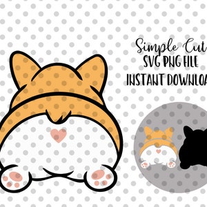 Lustige Corgis Po SVG, lustige Corgis Po schneiden Datei, geschichtete Datei Kawaii Corgis Hund, Tier Vektor Haustier Clipart Silhouette Cricut T-shirt Vinyl