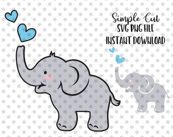 Baby Boy Elephant Layered SVG, Baby Shower Boy Girl Shirt Bodysuit Sweet Animal Kids Silhouette Cricut Vinyl cut file Cute Elephant clipart