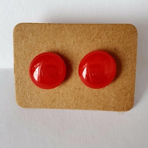 Vermillion // Round // Stud Earrings