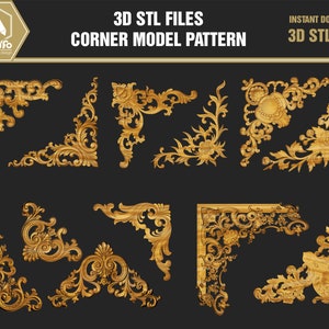 3D STL files corner model pattern for 3D printer and cnc vectric artcam - Download