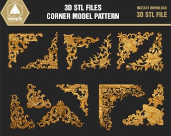 3D STL files corner model pattern for 3D printer and cnc vectric artcam - Download
