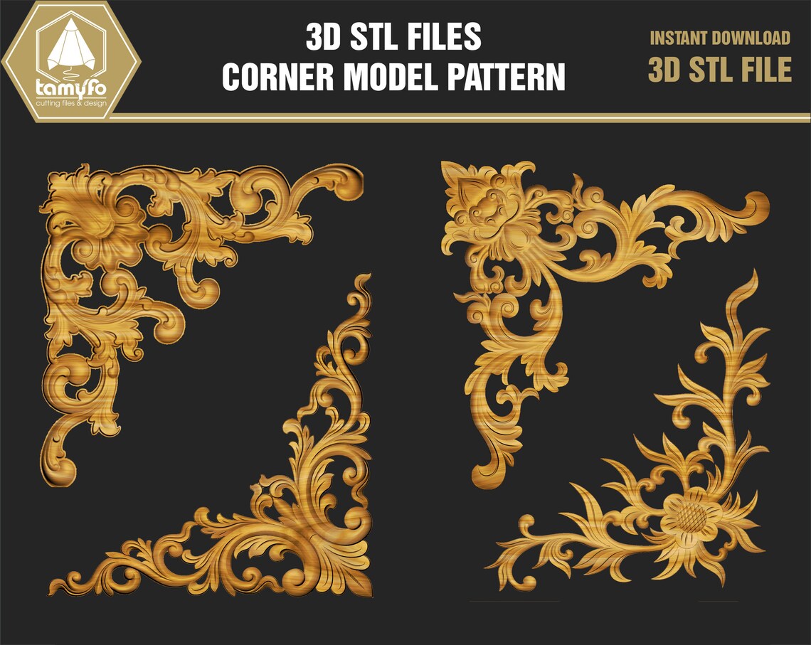 3D STL Files Corner Model Pattern for 3D Printer and Cnc Etsy Canada