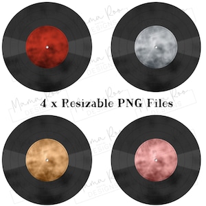 Set de clipart de disque vinyle | | d’offres groupées PNG Modèles de conception de sublimation | | d’impression de tasses Téléchargements numériques de cartes | Utilisation commerciale