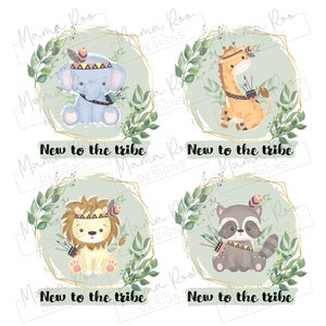 Paquet mignon de modèle de sublimation d’animaux tribaux | Nouveaux fichiers PNG numériques de La Tribu | Nouveau bébé Clipart | Conception de coussin de carte d’impression de gilet