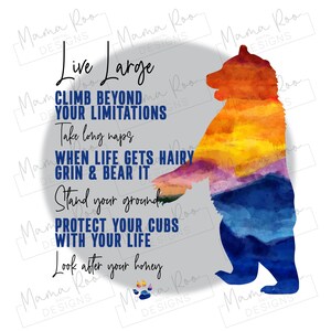 Daddy Bear Sublimation Design PNG | Advice From A Bear Printable Template | Mug Printing | Instant Download | Father&#39;s Day Designs