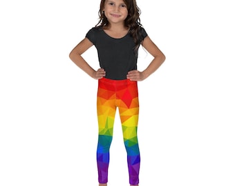 Rainbow Stripe Leggings, Kids Leggings, Stripped Leggings, Toddler Leggings, Rainbow Tights, Printed Leggings, Rainbow Children Leggings