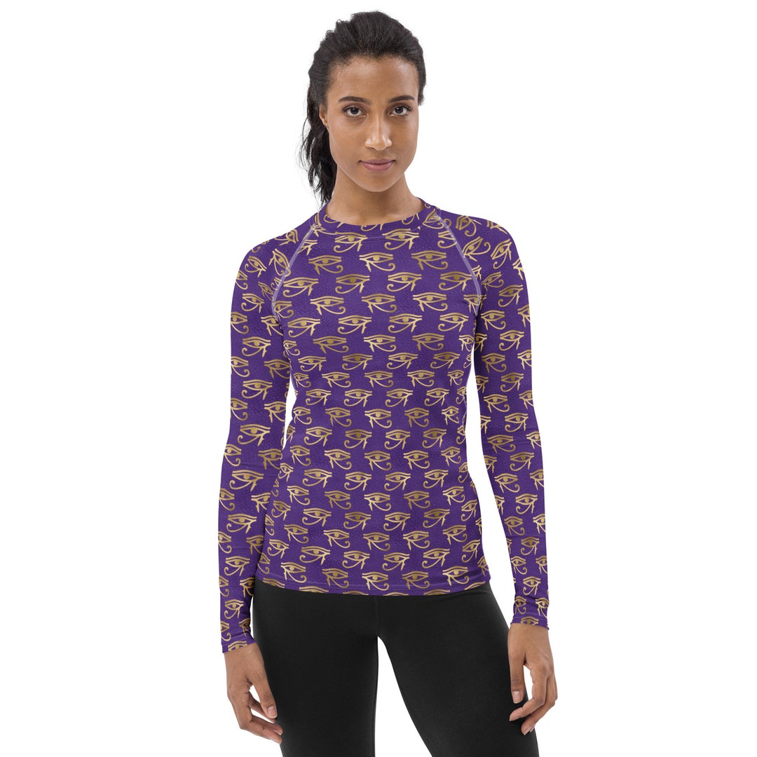 Egyptian Eye of Horus Printed Rash Guard, Ancient Egypt Rash Guard ...