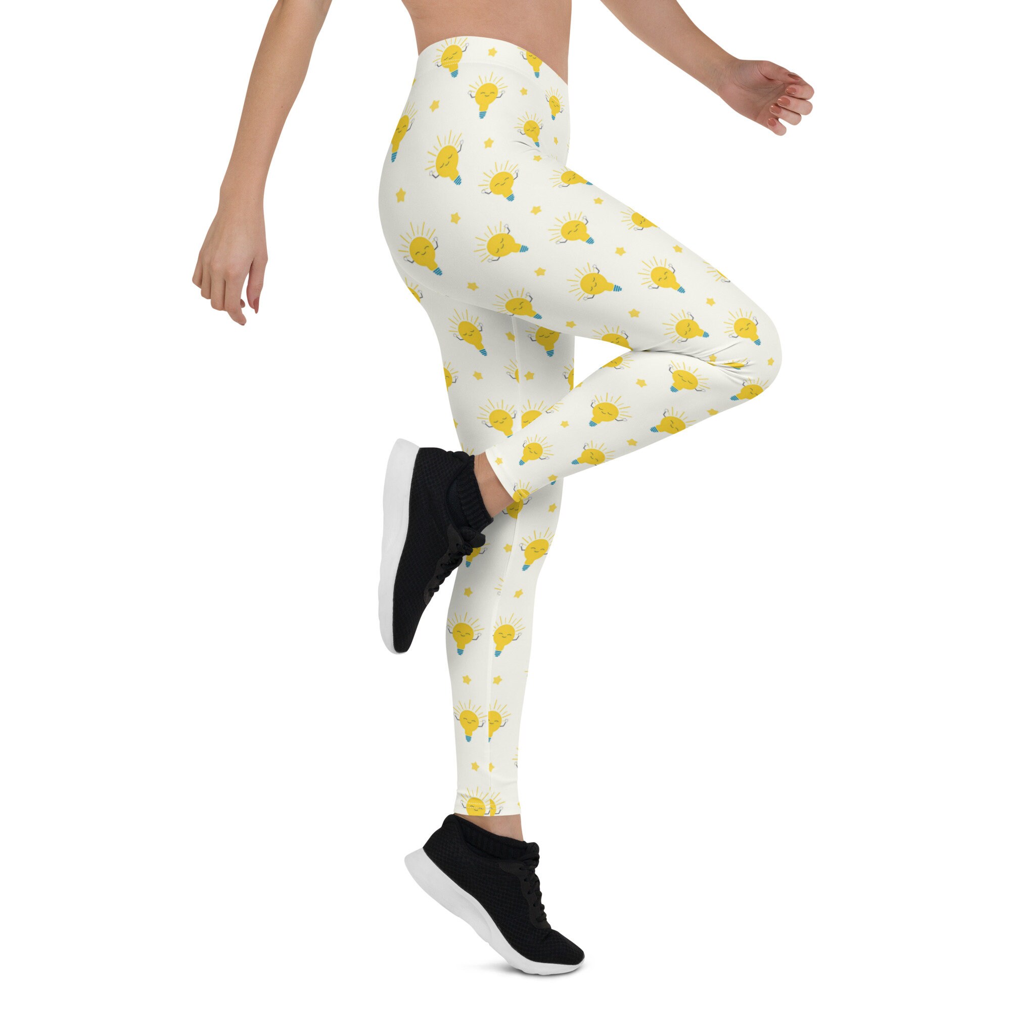 Glitter Print Sports Leggings, Fitness Tights, Pilates Leggings