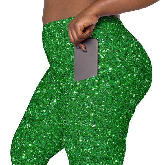Sparkly Green Leggings St Paddy's Day 