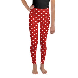 Polka Dots Printed Leggings for Kids/Youth, Kids Tights, Children Leggings, All Over Print Soft Stretch Girls Leggings, Gifts for Kids