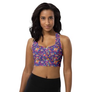 Exotic Bird Pattern Sports Bra, Bird Printed Sports Bra, Women Sports Bra, Athletic Bra, Gym Workout Bra, Yoga Bra, Fitness Bra, Gifts