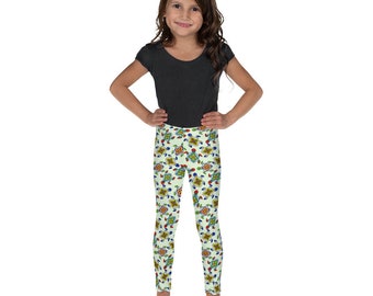 Kids Turtle Lover Leggings, Animal Printed Leggings, Children Toddler Leggings, Stretch Leggings, Casual Leggings, Cute Leggings, Kids Gifts