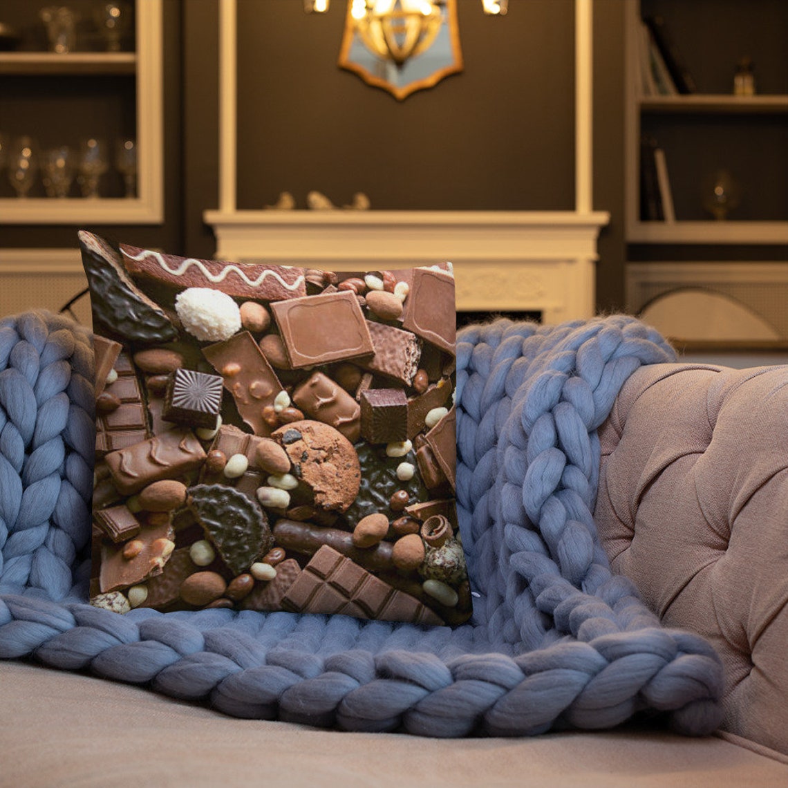 Chocolate Pillow Pillow for chocolate lovers gift for Etsy