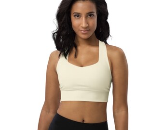 Solid Beige Sports Bra, Plain Tan Print Bra, Solid Beige Sportswear, Sexy Sports Bra, Fitness Bra, Workout Bra, Women Training Bra, Gifts
