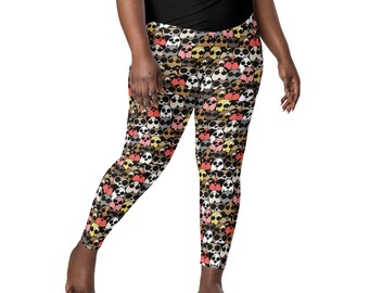 S668-PLUS Wiener Dog Print Fashion Leggings - Soft Butter Knit Comfort (Plus Sizes Available)