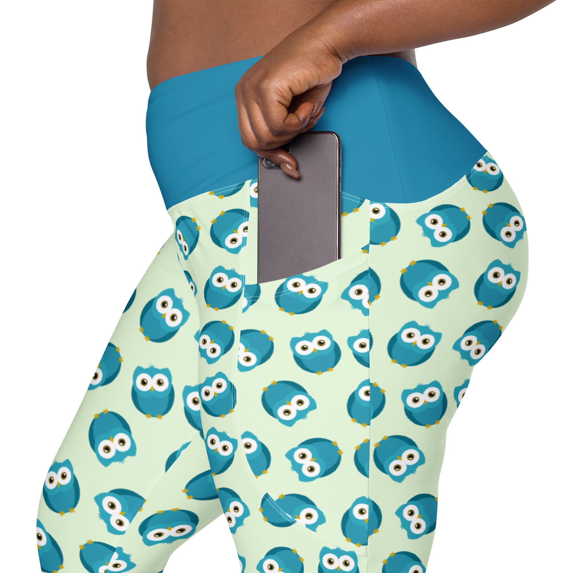 Owls Bird Print Leggings for Women, Stylish Workout Leggings, High Waist Yoga Pants, Soft Stretchy G