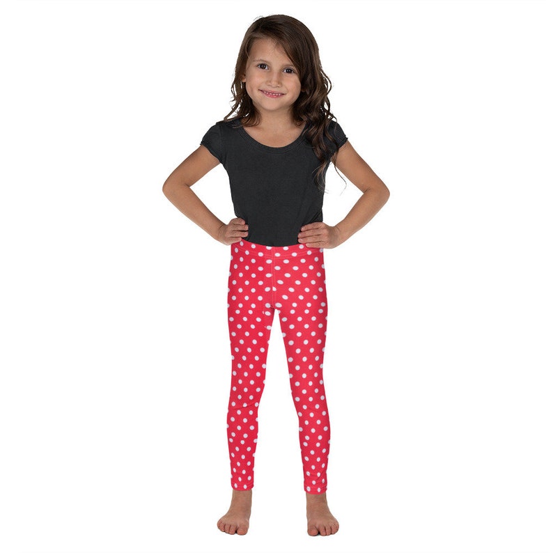 red and white polka dot leggings