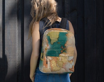 World Map Backpack | Etsy
