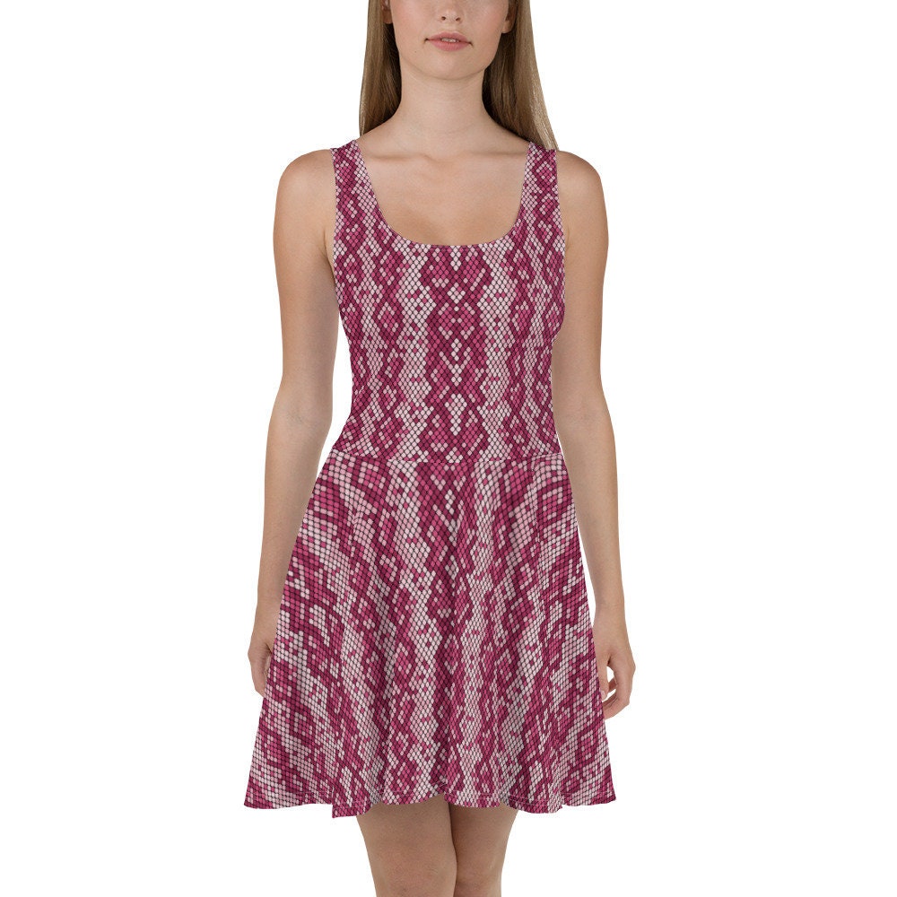Snakeskin skater dress shop