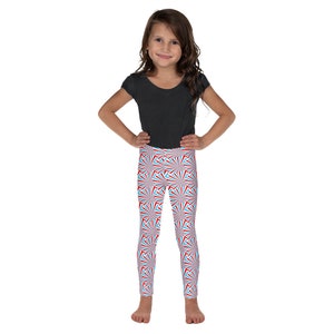 Patriotic Kids Leggings, Colorful Toddler Leggings, Pattern Girls Leggings, Soft Stretch Leggings, July 4th Festival Leggings, Birthday Gift