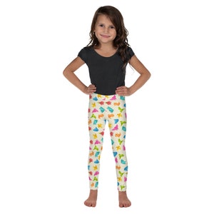 Japanese Origami Kids Leggings, Abstract Girls Leggings, Toddler Leggings, Printed Birthday Leggings, Soft Stretch Leggings, Gifts for Kids