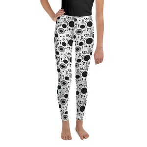 Polka Dots Printed Leggings for Kids/Youth, Kids Tights, Children Leggings, All Over Print Soft Stretch Girls Leggings, Gifts for Kids