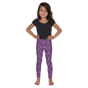 Leopard Print Kids Leggings, Toddler Leggings, Birthday Party Leggings, Girls Leggings, Trendy Leggings, Kids Pants, Girls activewear