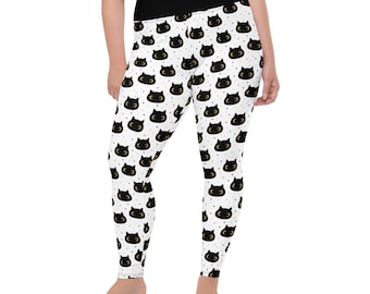 Kitty Cats Printed Women Leggings, Cat Lover Gifts, Cat Mom Gift, Kitten AOP Streetwear Leggings, Yoga Pant, Gym Workout Leggings, Plus Size