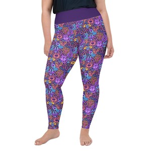 Zodiac Signs Printed Women Leggings, All Over Print Astrology Fitness Workout Exercise Plus Size Leggings, Women Activewear, Astrologer Gift