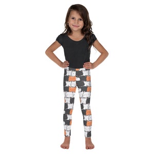 Cats Kitty Leggings, Toddler Leggings, Trendy Kids Pants, Birthday Leggings, Dance Leggings, Soft Stretch Leggings, Cat Lover Gifts for Kids
