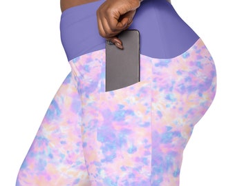 Tie-Dye Swirls Printed Leggings for Women, Stylish Workout Leggings, High Waist Yoga Pants, Soft Stretchy Gym Leggings, Gift, Plus Size