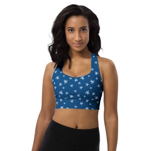 Sea Turtle Animal Printed Sports Bra, Women Activewear, Gym Fitness Bra, Exercise Bra, All over Print Athletic Bra, Turtle Lover Gift