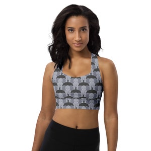 Elephant Stampede Sports Bra, Wild Animal Printed Sports Bra, Women Sports Bra, Athletic Bra, Gym Workout Bra, Yoga Bra, Fitness Bra, Gifts