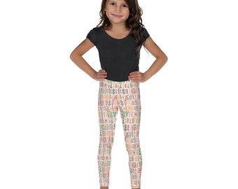 Tribal Artwork Pattern Kids Leggings, Girls Leggings, Toddler Leggings, Printed Birthday Leggings, Soft Stretch Leggings, Gifts for Kids