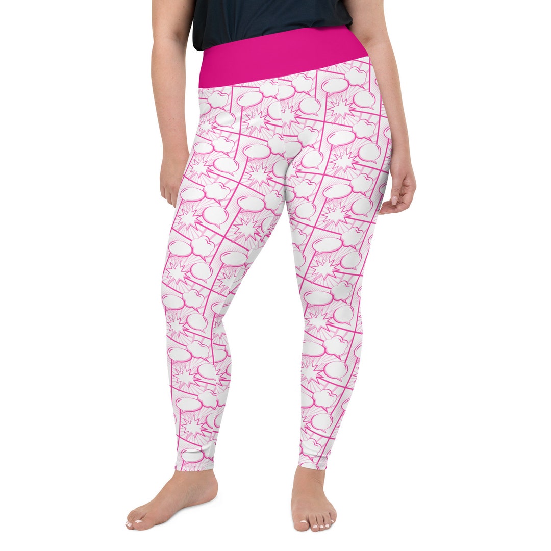 Superhero Leggings For Girls – Pop Art Print, Moisture-Wicking & Super Comfy