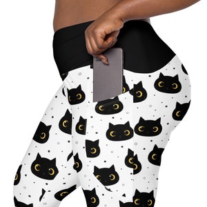 Cats Kitty Leggings Women, Kitty Leggings, Plus Size Leggings, Crazy Cat Lady, Cat Lover Cat Mom Gift, Cat tights,Yoga Workout Pant Leggings