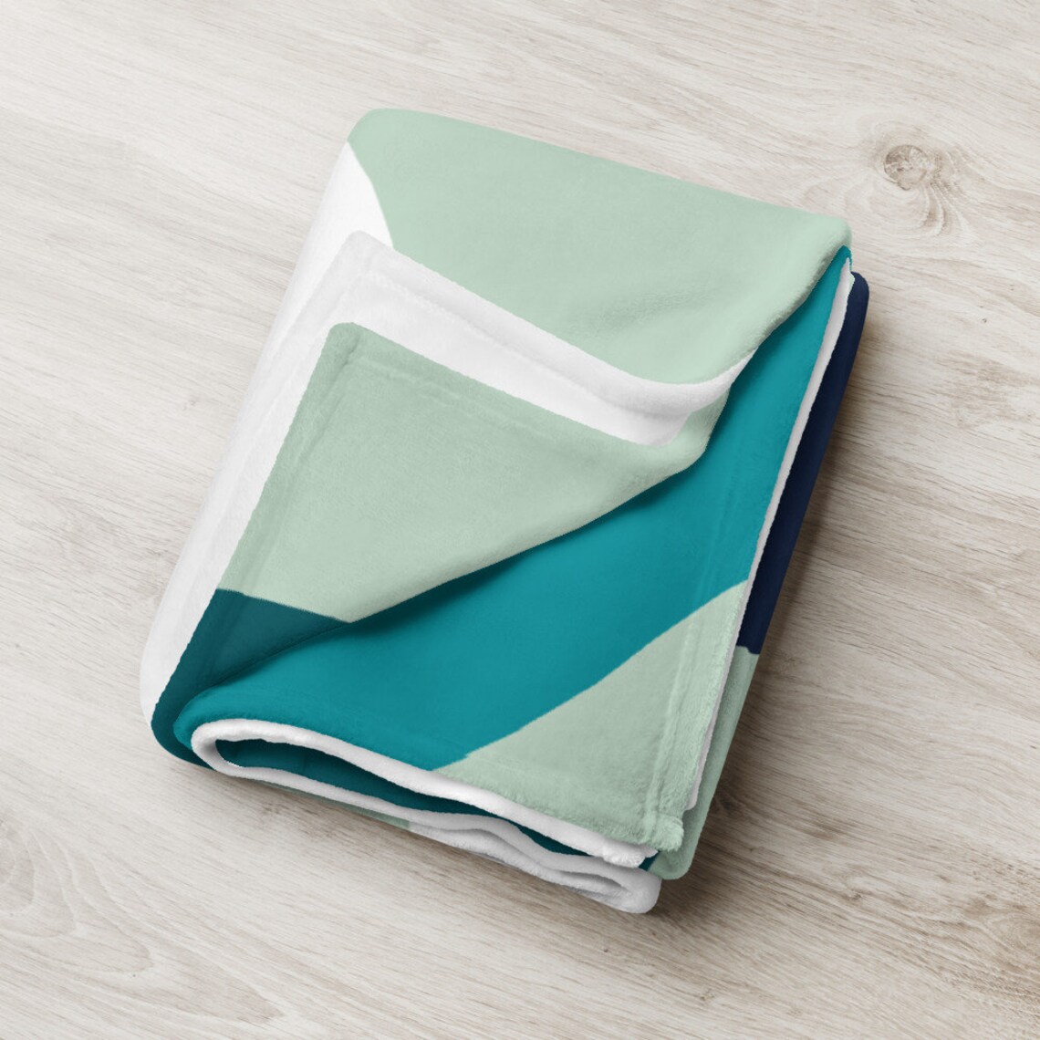 Blue and Green Abstract Colors Throw Blanket Etsy