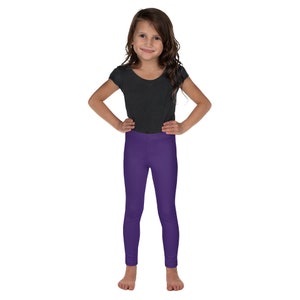Kids Solid Purple Leggings, Festival Girls Leggings, Toddler Leggings, Birthday Party Leggings, Soft Stretch Leggings, Gift for Kids