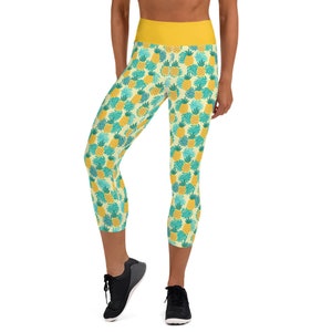 Pineapple store capri leggings