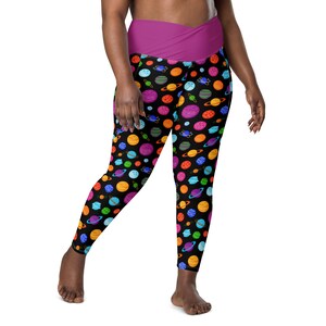 Universe Outer Space Leggings, Planets Galaxy leggings, Yoga Pants, Astronomy Science Leggings, Soft Stretch Workout Fitness Leggings, Gifts