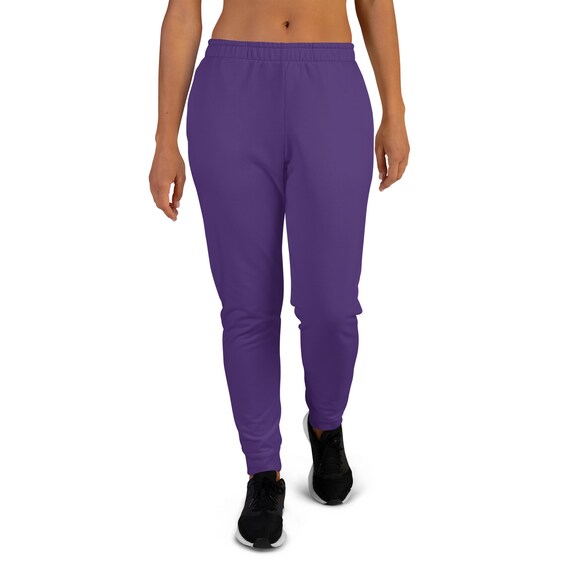 Solid Royal Dark Purple Printed Joggers Jogger Sweatpants Workout Fitness Joggers for Women Lounge Pants Fashion Yoga Pants Gifts Etsy