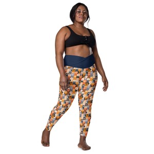 Cat Leggings Women, Kitty Kitten Leggings, Plus Size Crossover Leggings with Pocket, Crazy Cat Lady Cat Lover Gift, Cat Tights, Yoga Workout