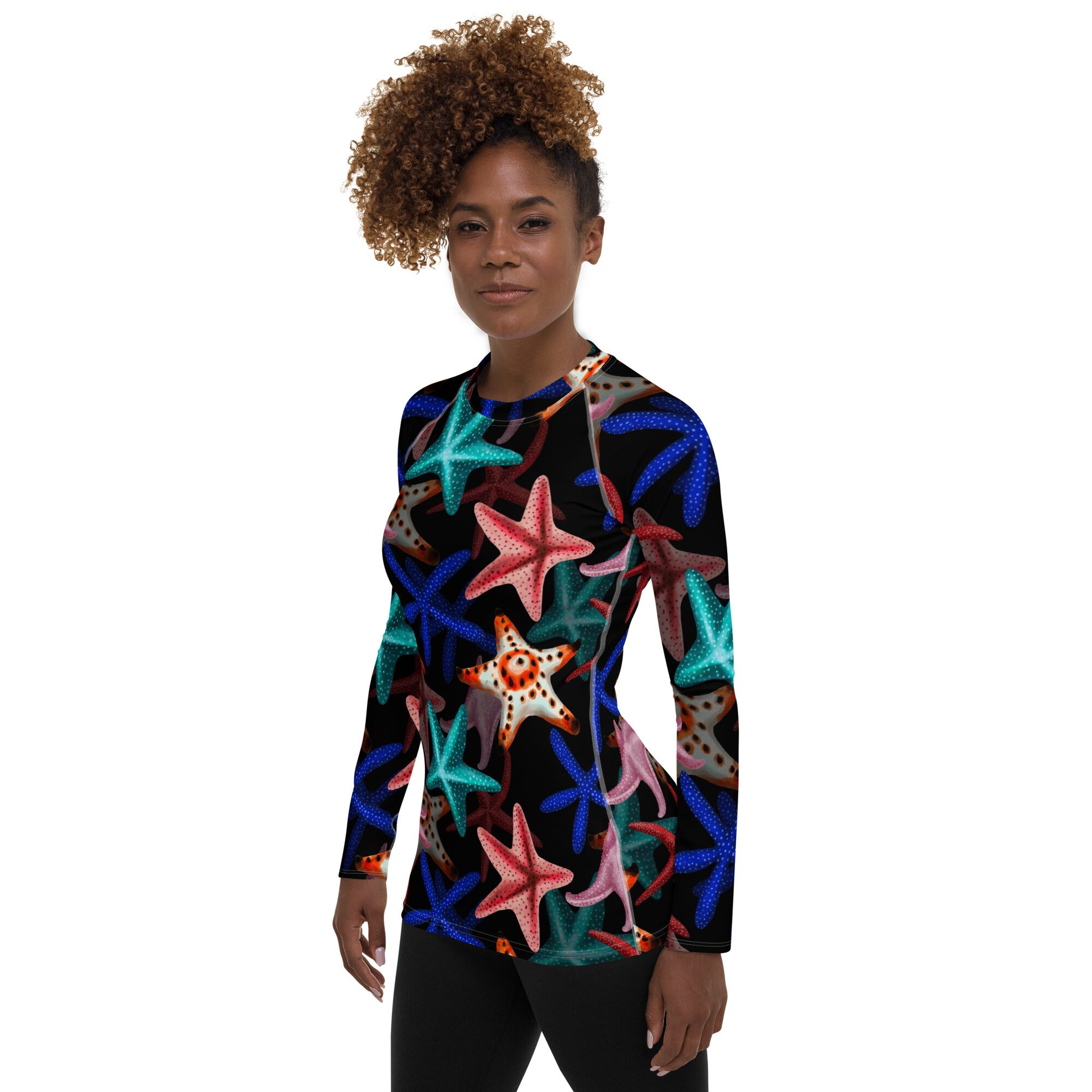 Under the Sea Starfish Ocean Rash Guard Nautical Marine Yoga - Etsy