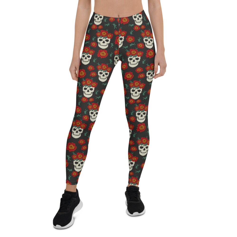 Day of the Dead Leggings Dia De Los 