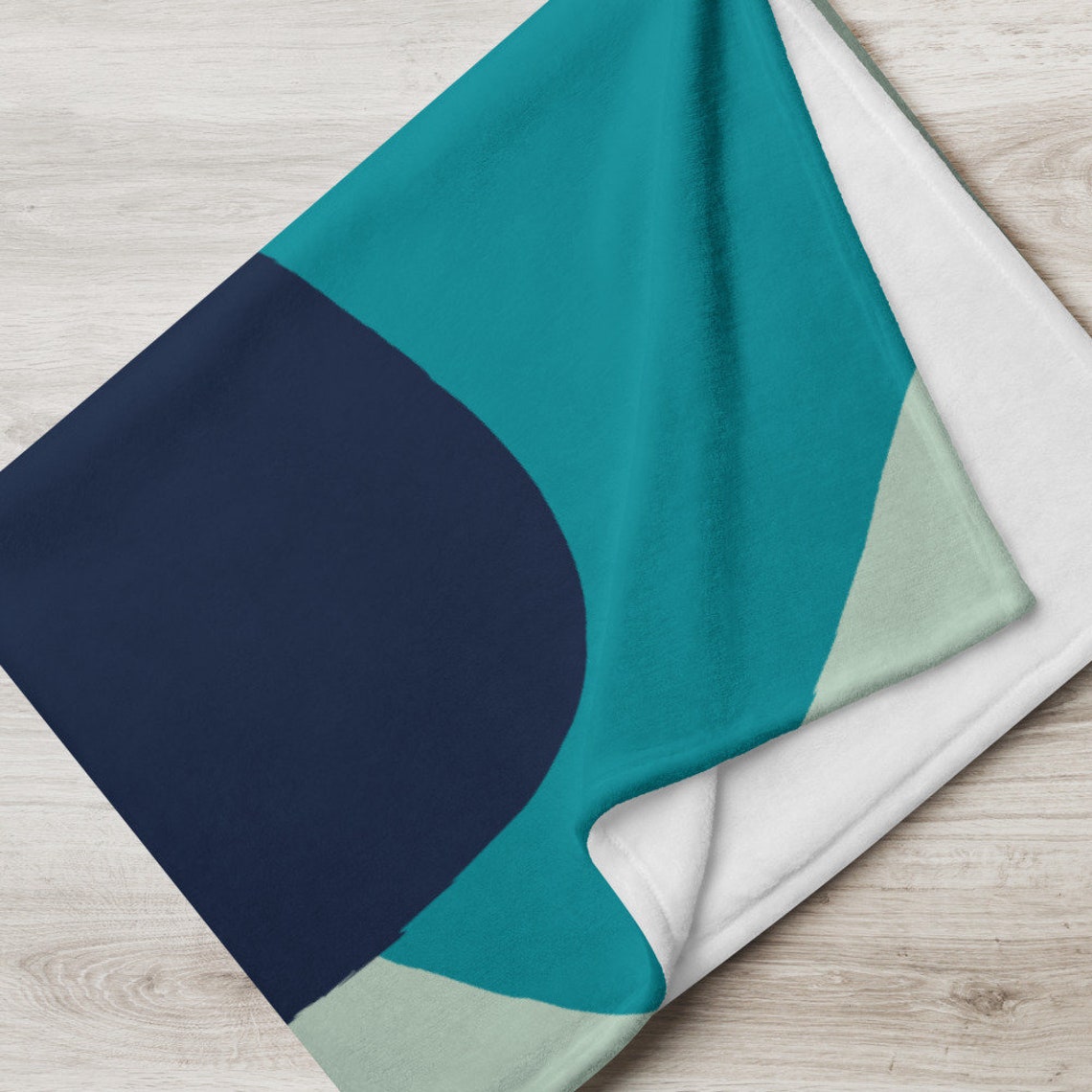Blue and Green Abstract Colors Throw Blanket Etsy