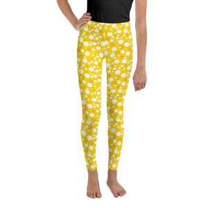Polka Dots Printed Leggings for Kids/Youth, Kids Tights, Children Leggings, All Over Print Soft Stretch Girls Leggings, Gifts for Kids