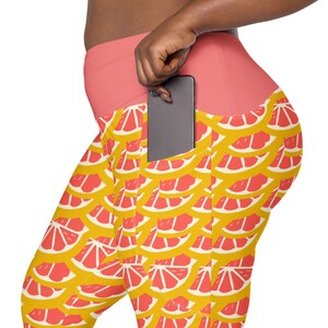 Pineapple Fruit Leggings for Women, Stylish Workout Leggings, High Waist Plus Size Yoga Pants, Soft Stretchy Gym Leggings,Foodie Vegan Gift