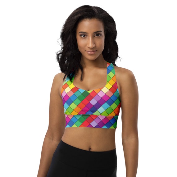 Gay Pride Sports Bra, Training Bra, Lesbian Pride Bra, Plus Size