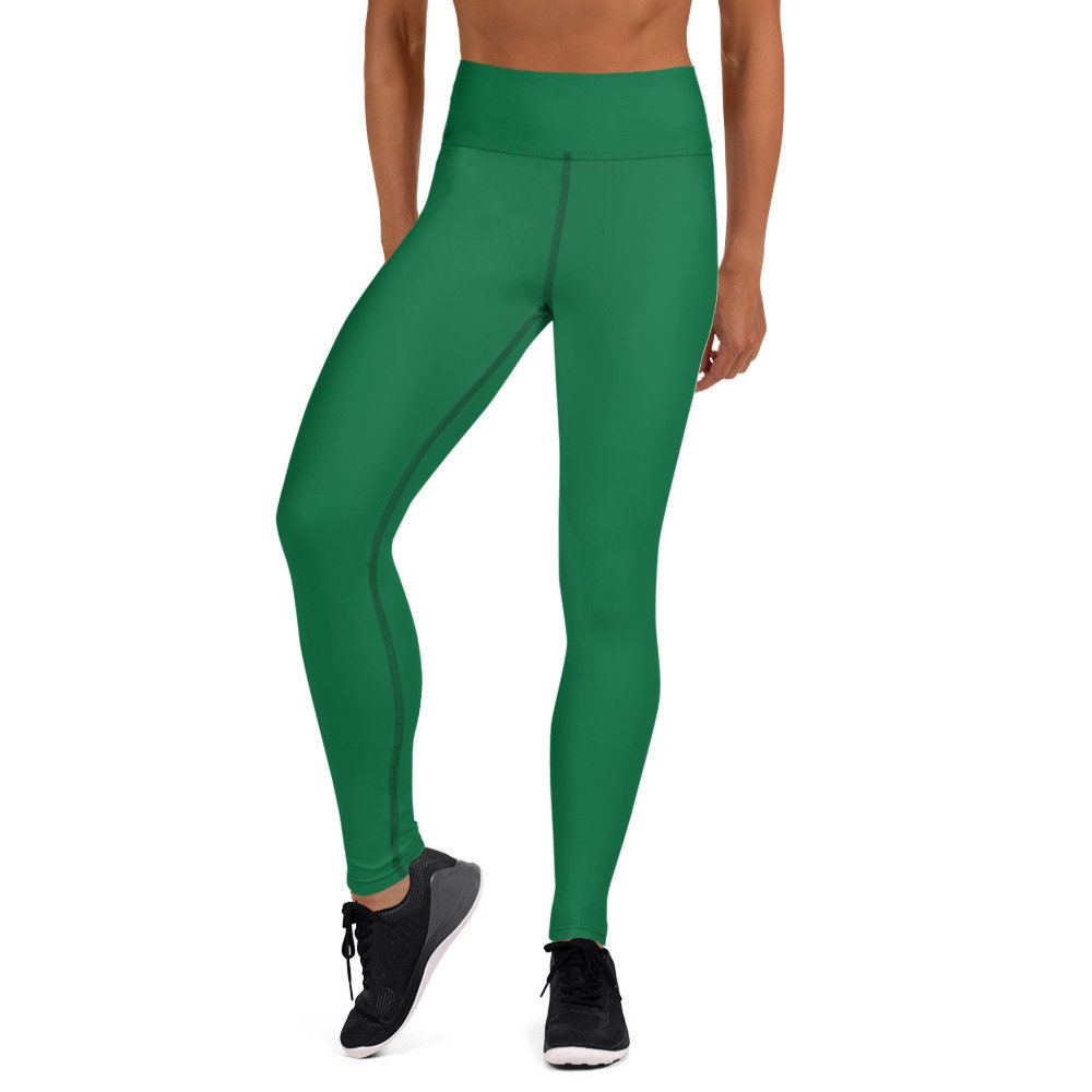 Yoga-Leggings lang green/smaragd